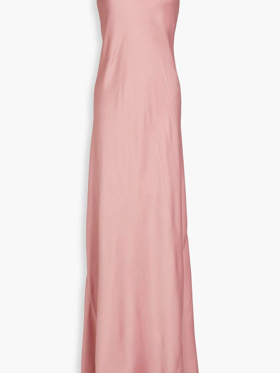 satin-crepe maxi slip dress