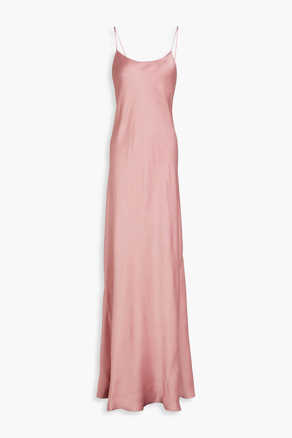 Victoria Beckham Cami Open-back Satin Gown In Altrosa