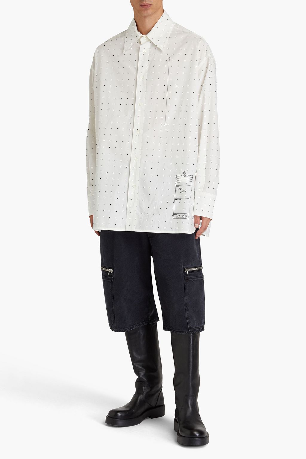 MM6 MAISON MARGIELA Printed cotton-poplin shirt