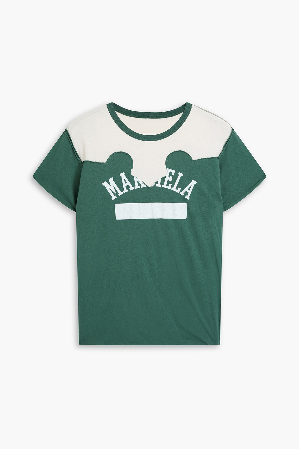 Maison Margiela - Printed cotton-jersey T-shirt - Green - L