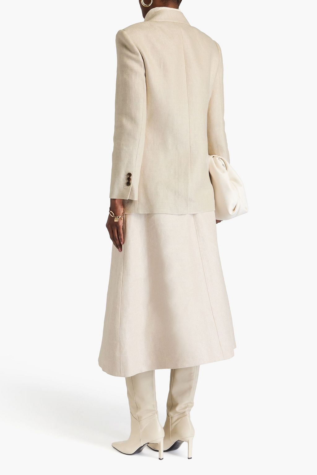 THEORY Doppelreihiger Blazer aus Leinen-Canvas