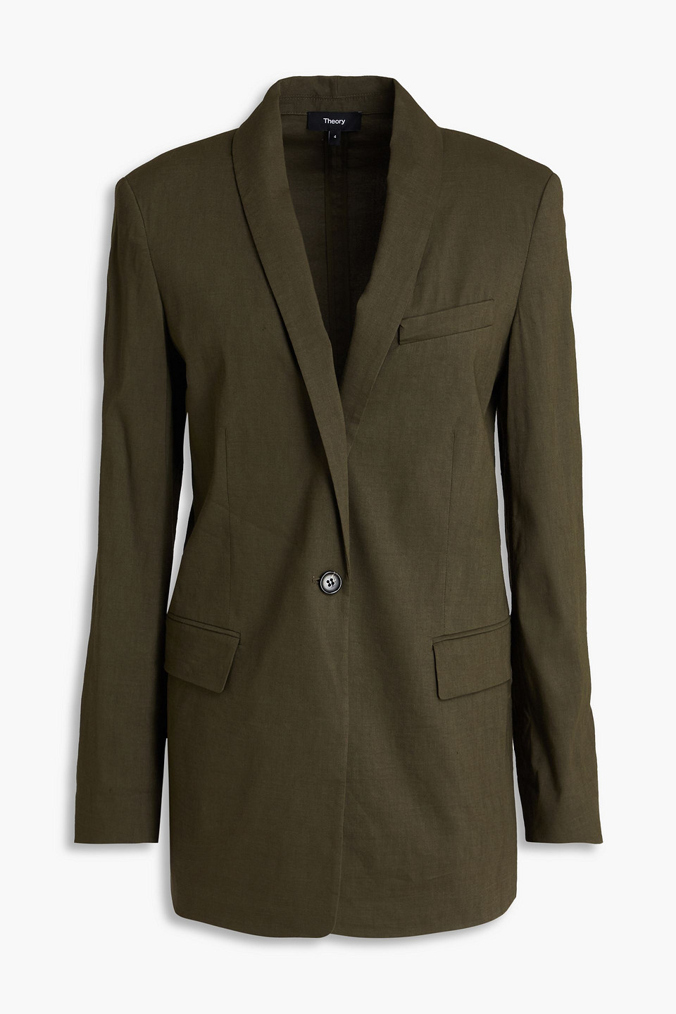 Theory - Linen-blend blazer - Green - US 4