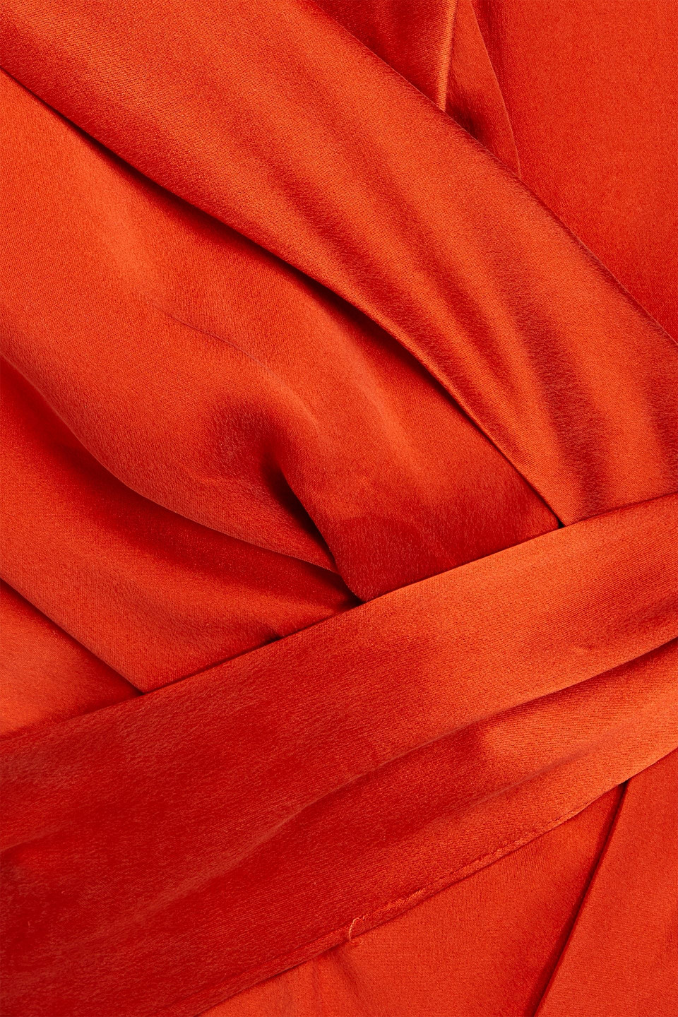 Shop Zimmermann Washed-silk Mini Wrap Dress In Orange