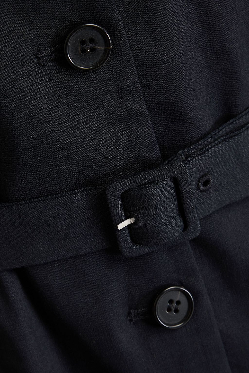 THEORY Hemdkleid aus einer Leinenmischung mit Gürtel in Minilänge