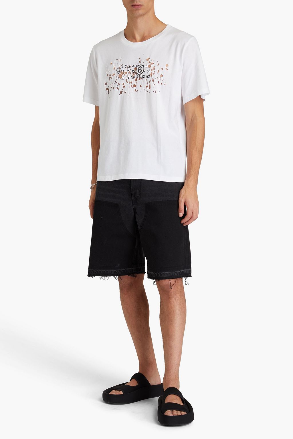 MM6 MAISON MARGIELA Printed cotton-jersey T-shirt