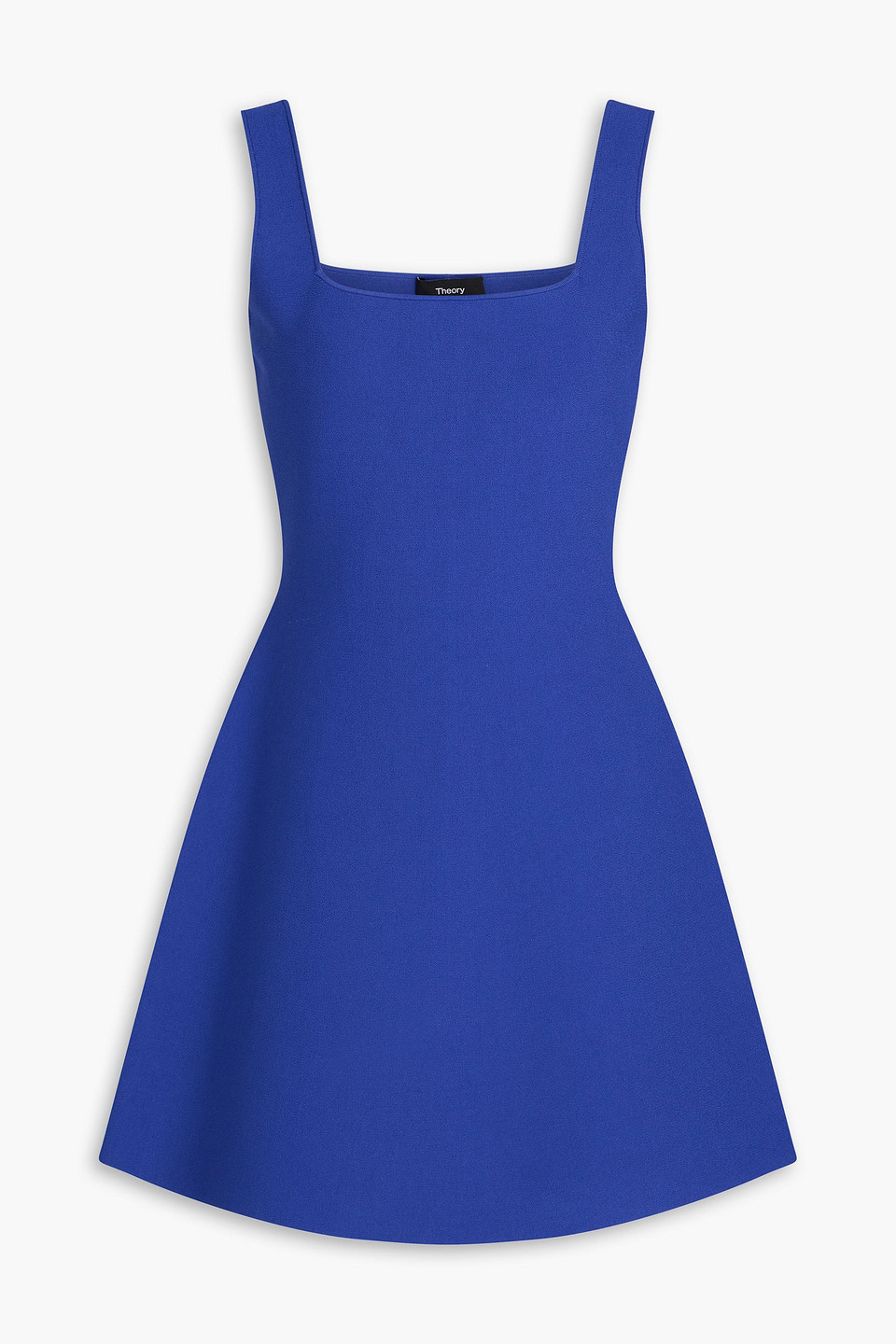 Theory Stretch-knit Mini Dress In Hellblau