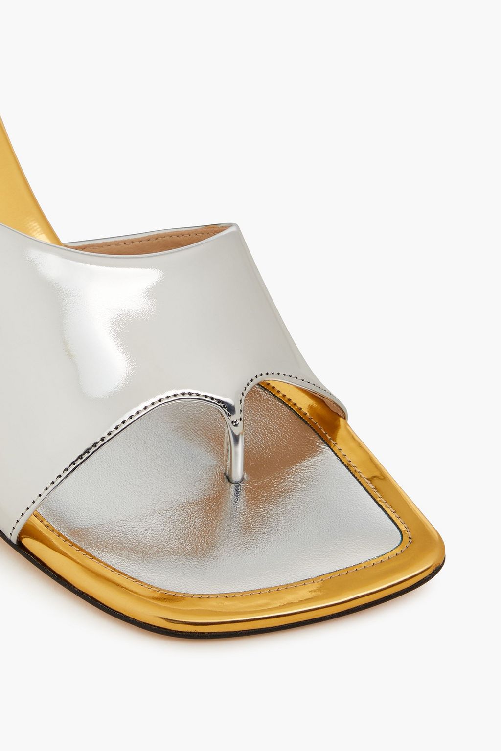 WANDLER Julio metallic leather mules
