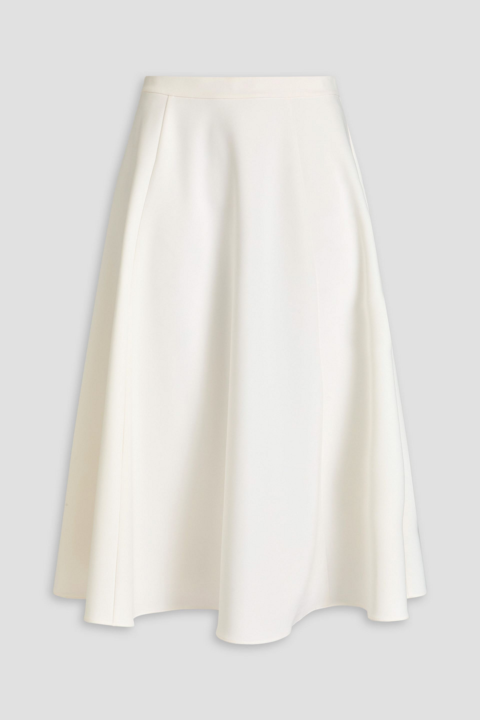 Theory Crepe Midi Skirt In Ivory