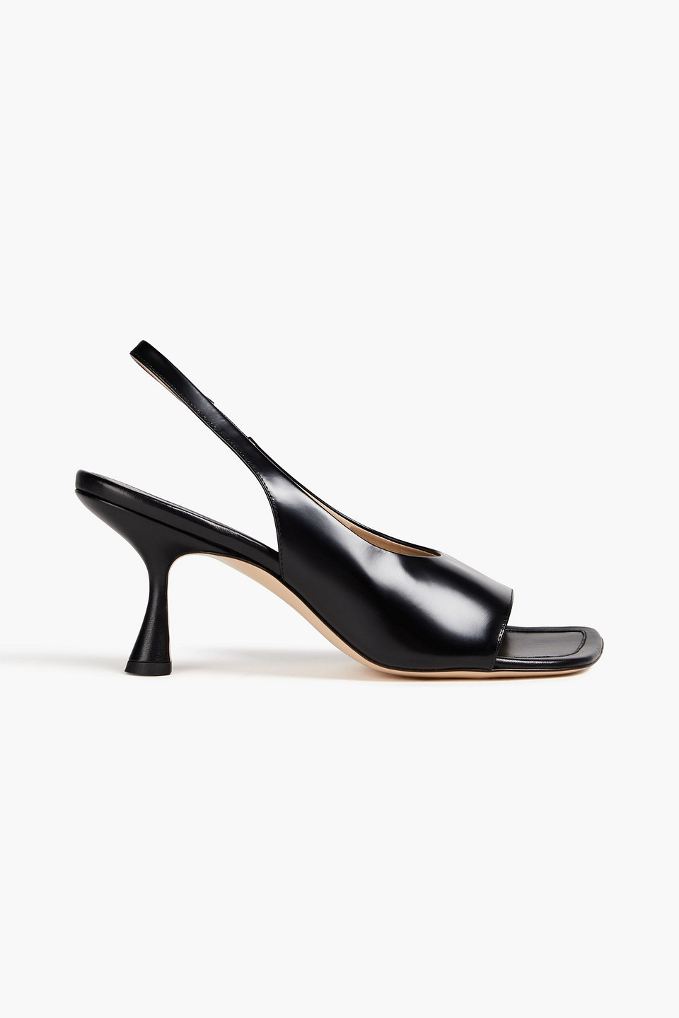 Wandler Julio Leather Slingback Sandals In Black