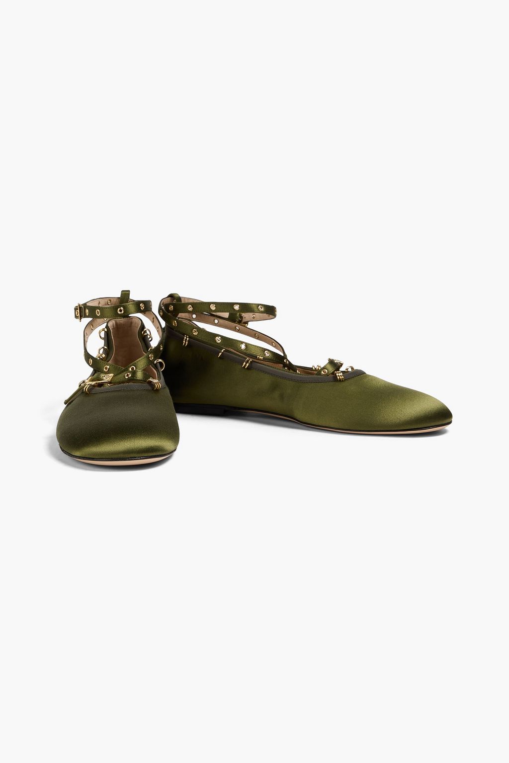 WANDLER June satin ballet flats