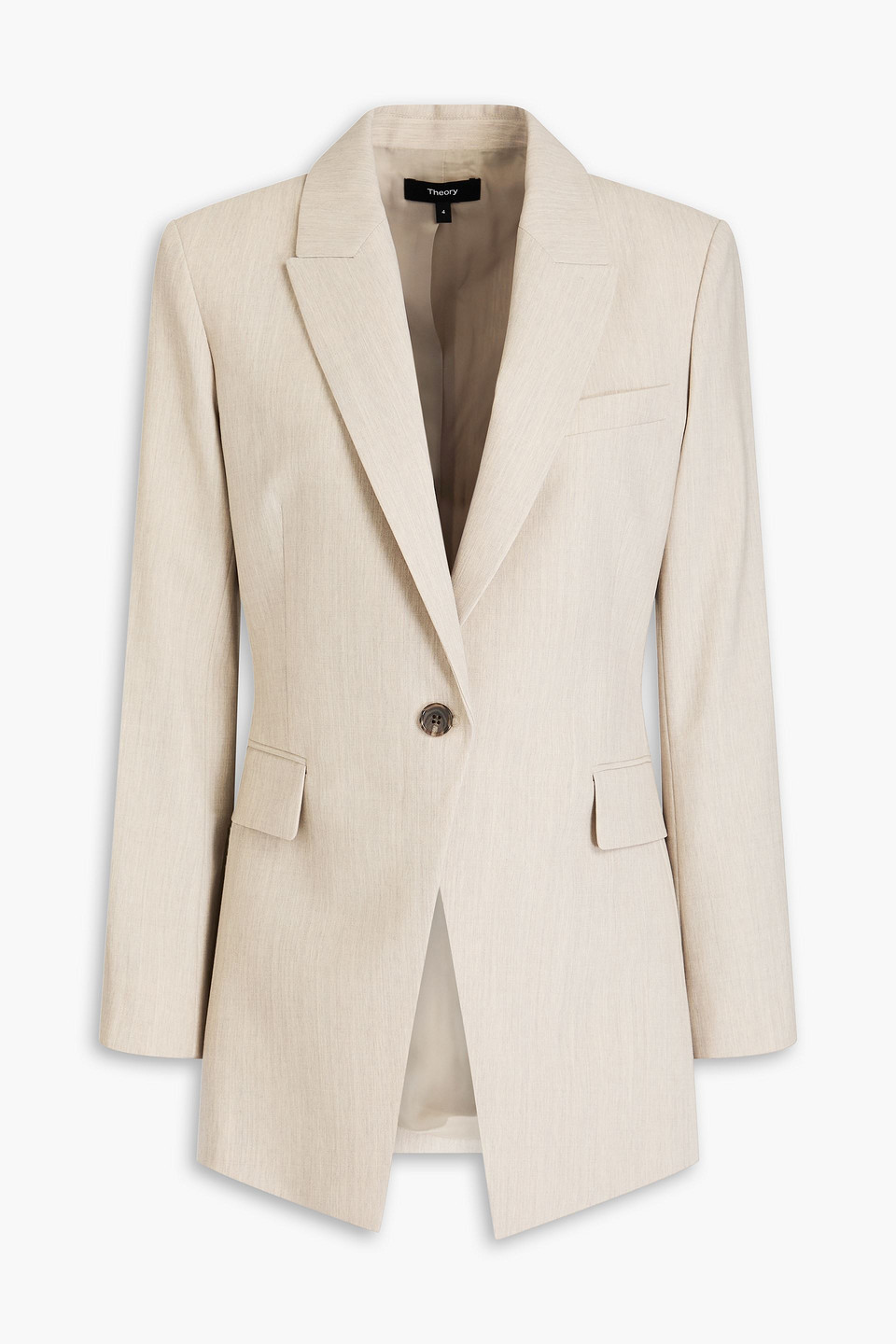 Theory Single Breasted Tailored Blazer In Nude