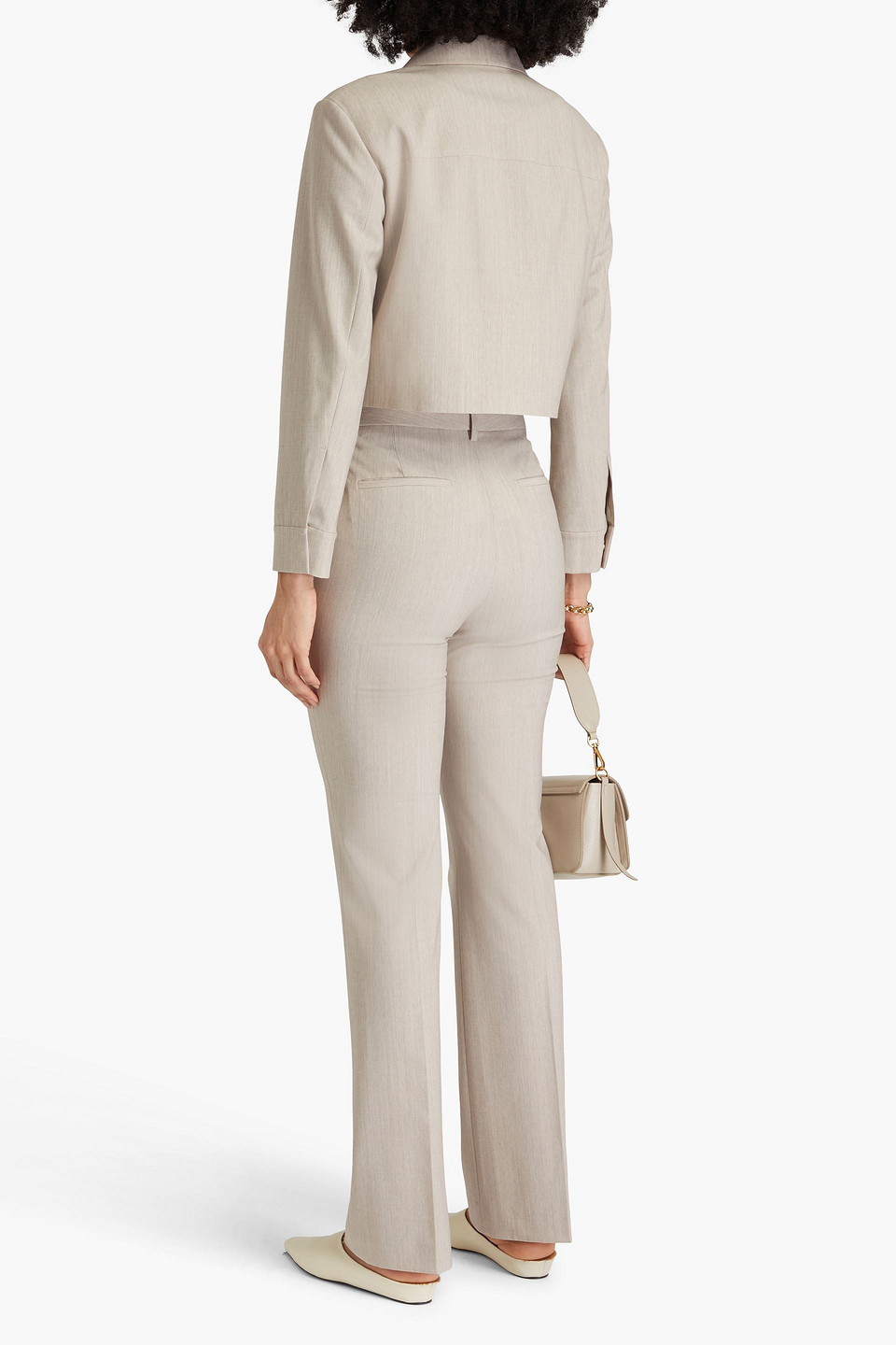  Theory - Cropped Jacke Aus Einer Wollmischung - Neutral - M 