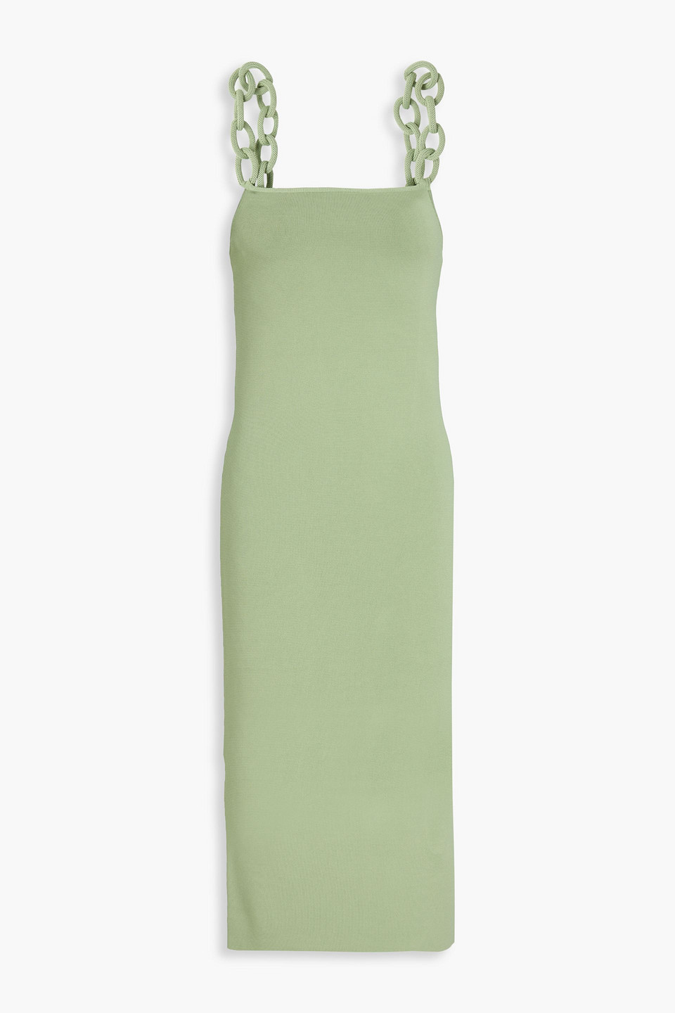 Alice And Olivia Alina Stretch-knit Midi Dress In Sage Green