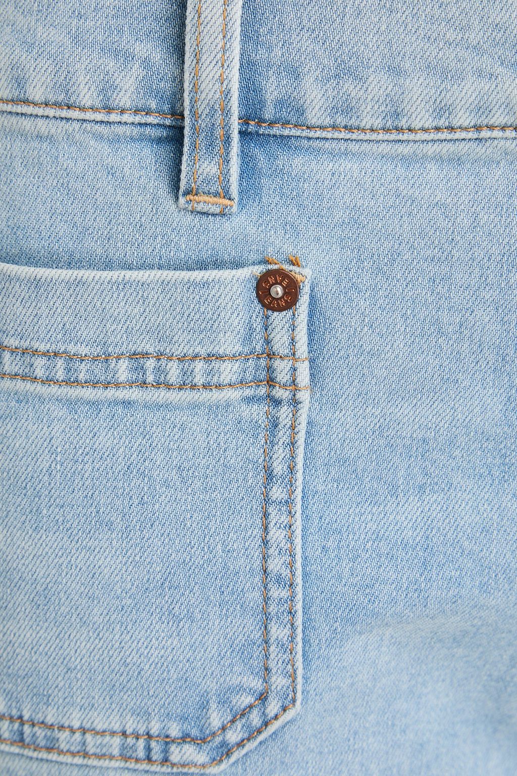 ALICE + OLIVIA JEANS جينز بحواف واسعة وبخصر متوسط الارتفاع