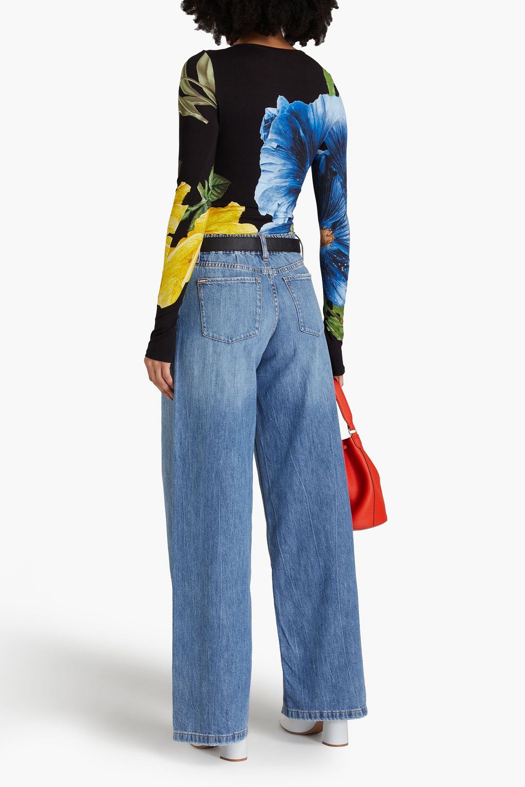 ALICE + OLIVIA 플로럴 프린트 저지 탑