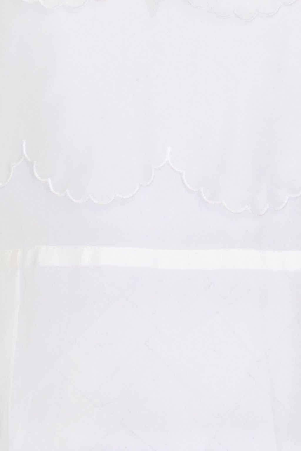 MAISON MARGIELA 스캘럽 디테일 실크 시폰 탑