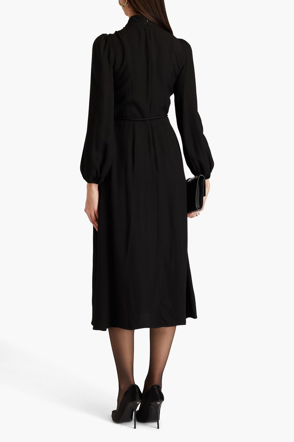 ZIMMERMANN Belted crepe midi shirt dress