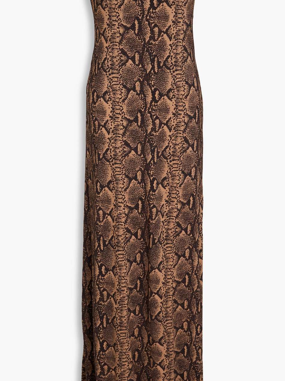 strapless snake-print jersey maxi dress