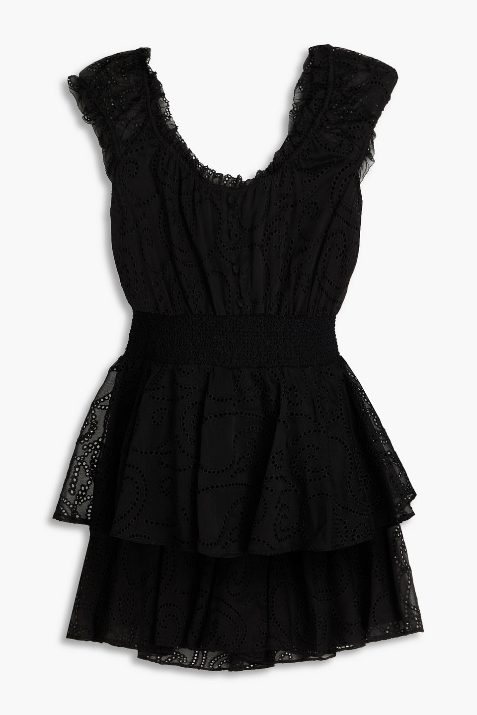 Gracie ruffled broderie anglaise playsuit