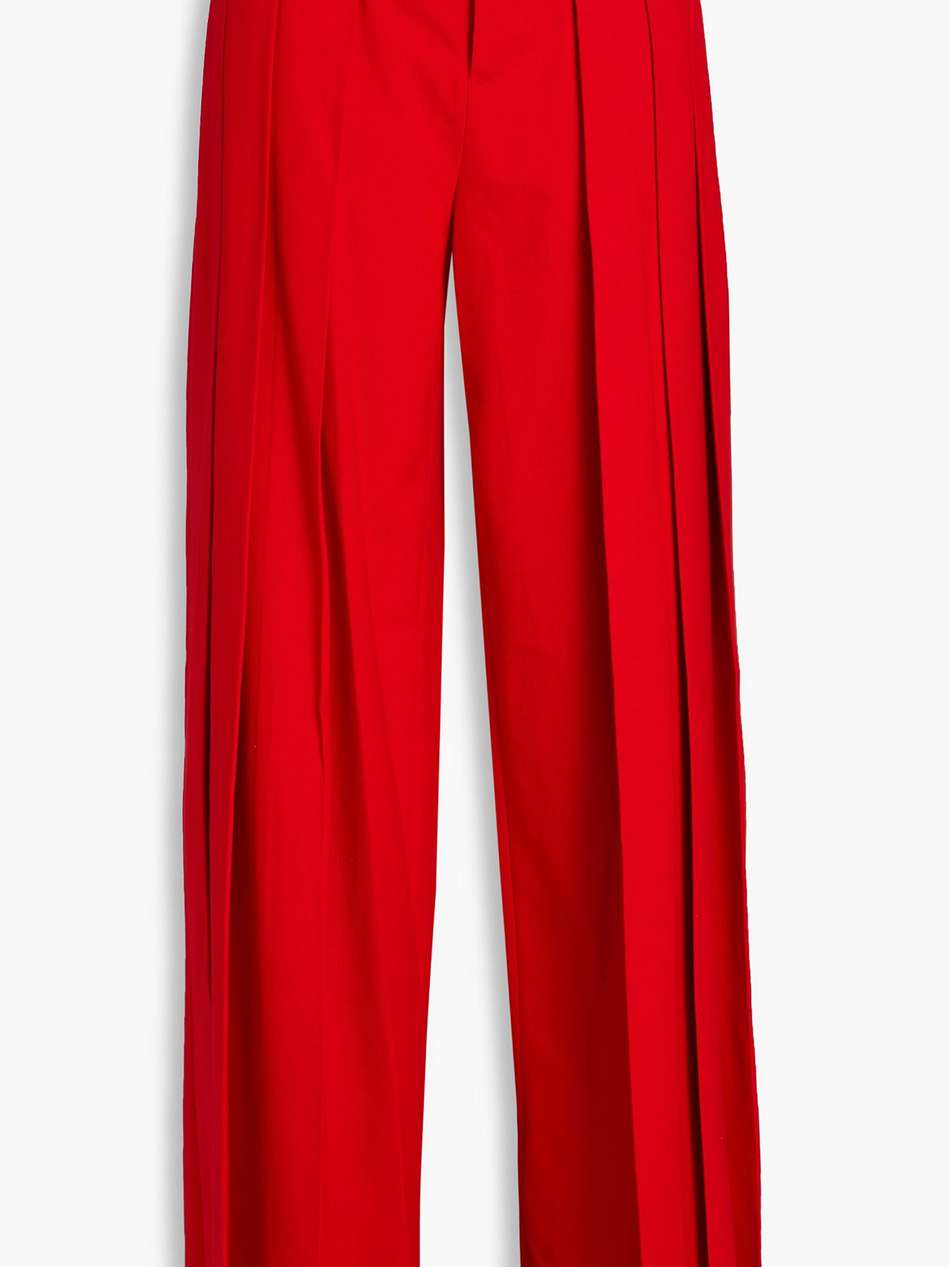 calvin pleated twill wide-leg pants