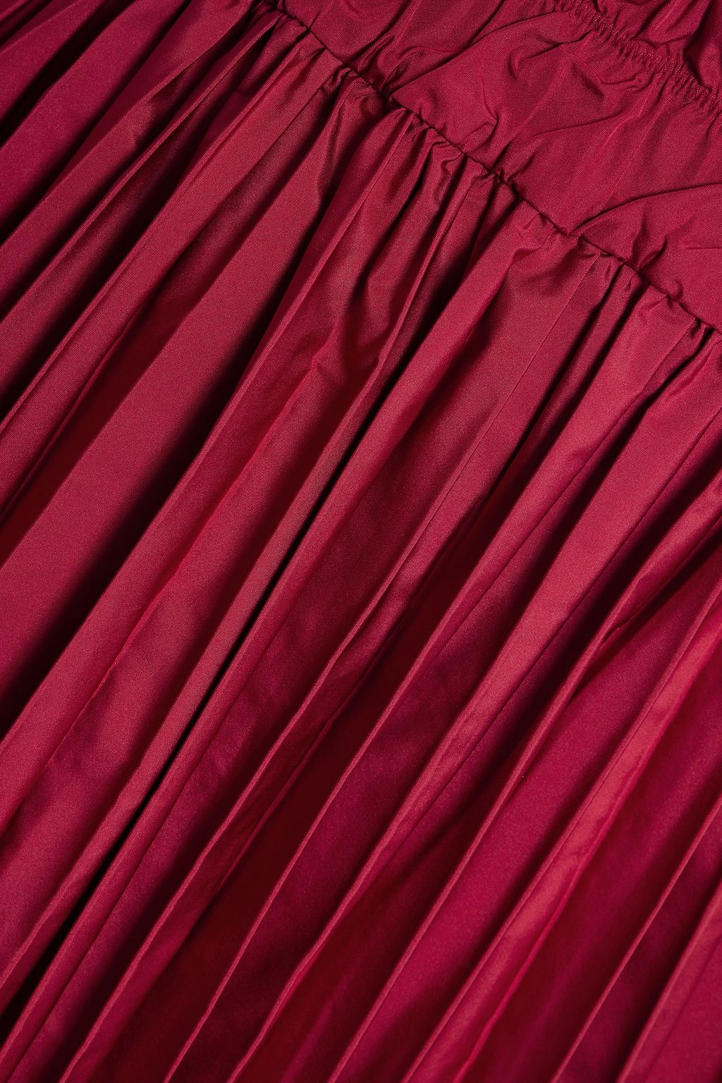 REDVALENTINO Pleated taffeta mini skirt