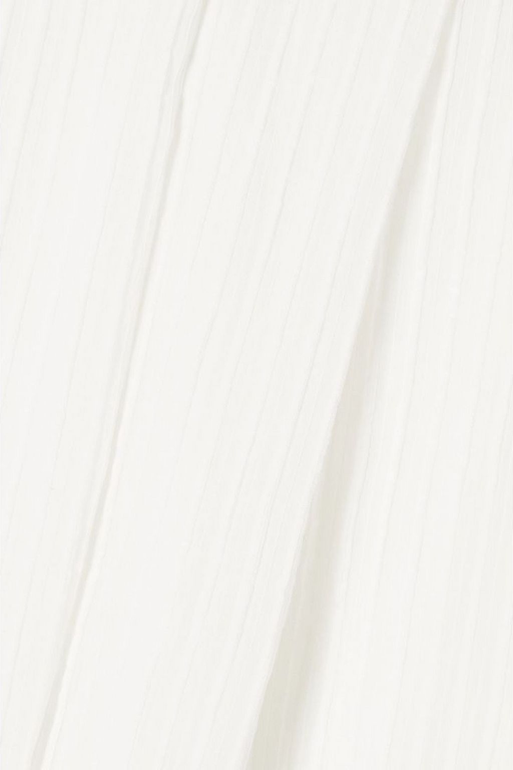 ERDEM Lavin pleated seersucker midi skirt