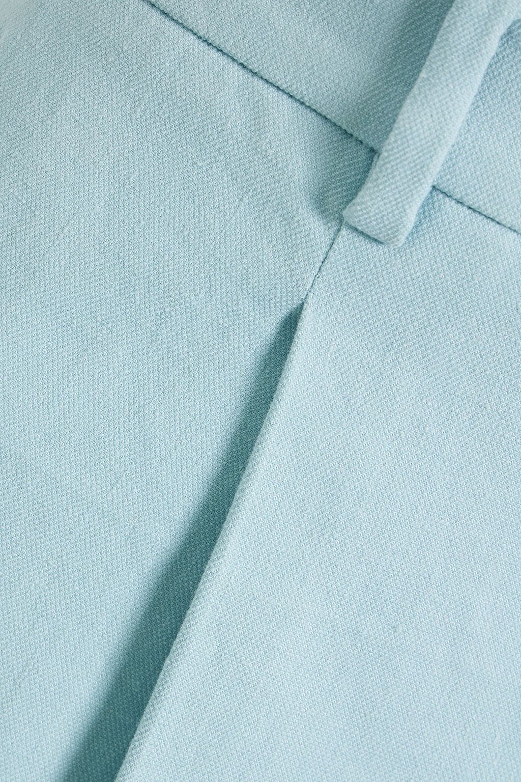 REDVALENTINO Pleated linen-blend shorts