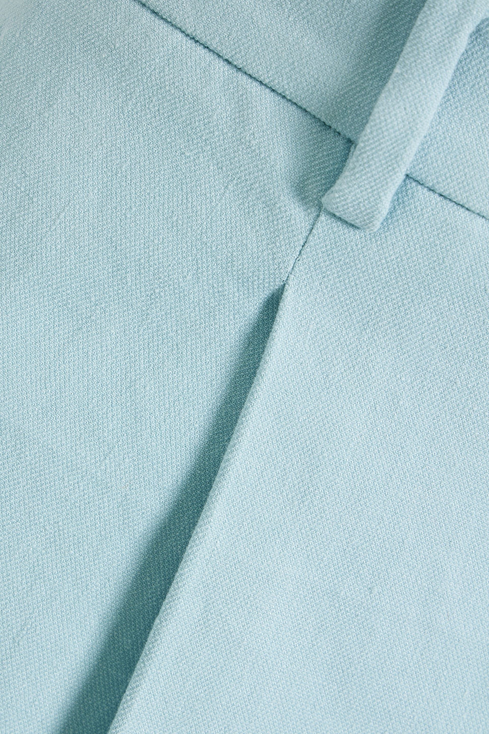 Red Valentino Pleated Linen-blend Shorts In Blue