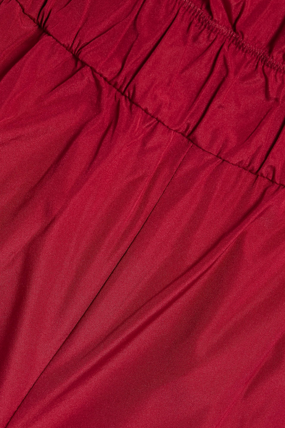 Red Valentino Ruffled Taffeta Shorts In Red