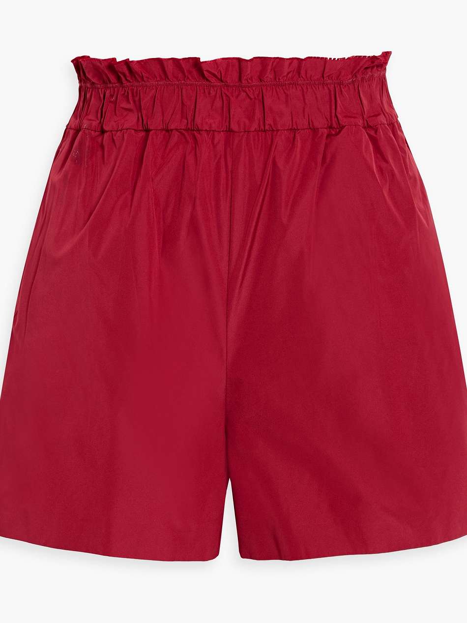 ruffled taffeta shorts