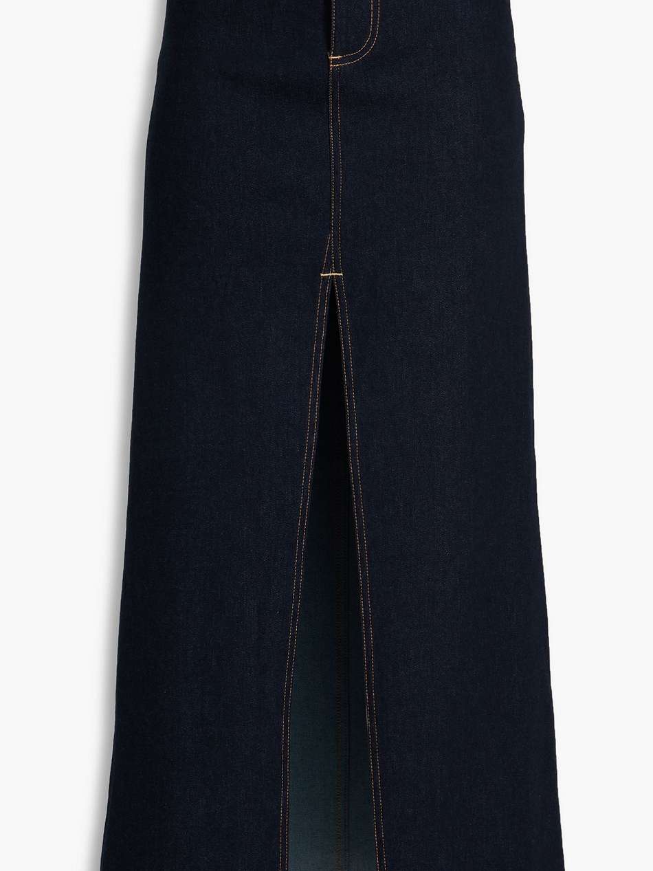 denim maxi skirt