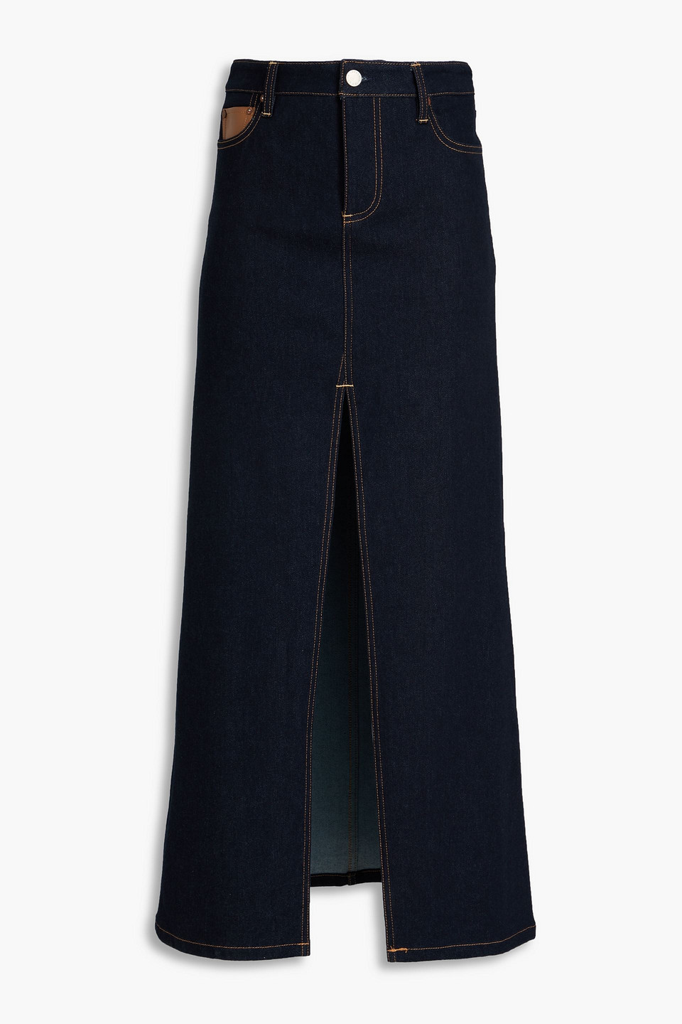 Denim maxi skirt