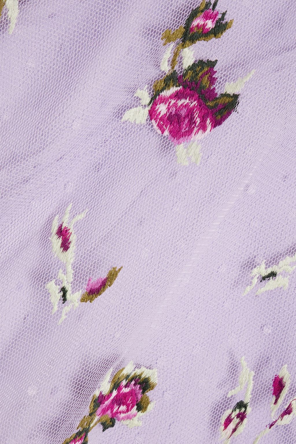 REDVALENTINO Embroidered point d'esprit top