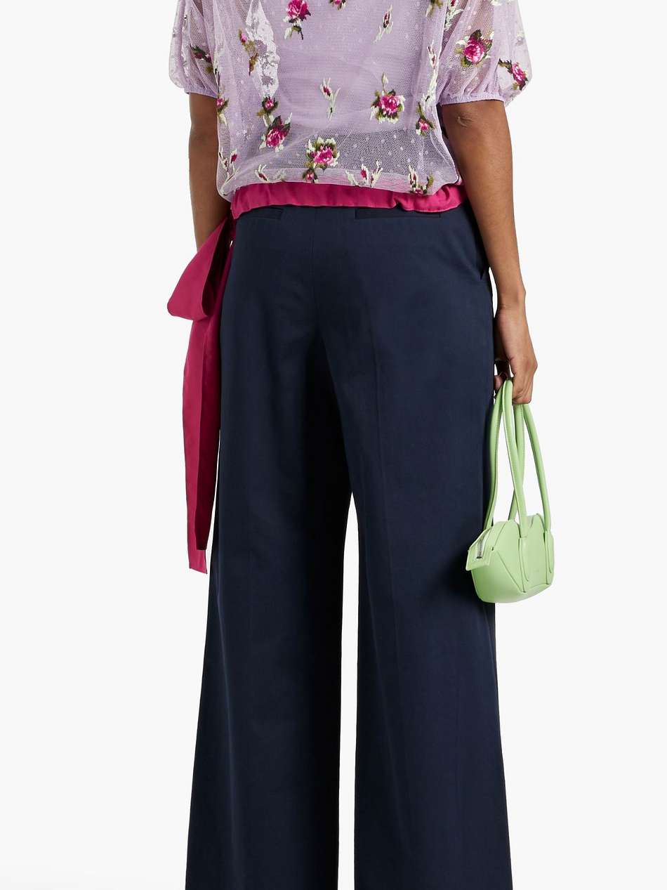embroidered point d'esprit top