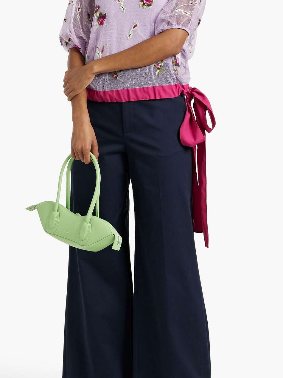 embroidered point d'esprit top