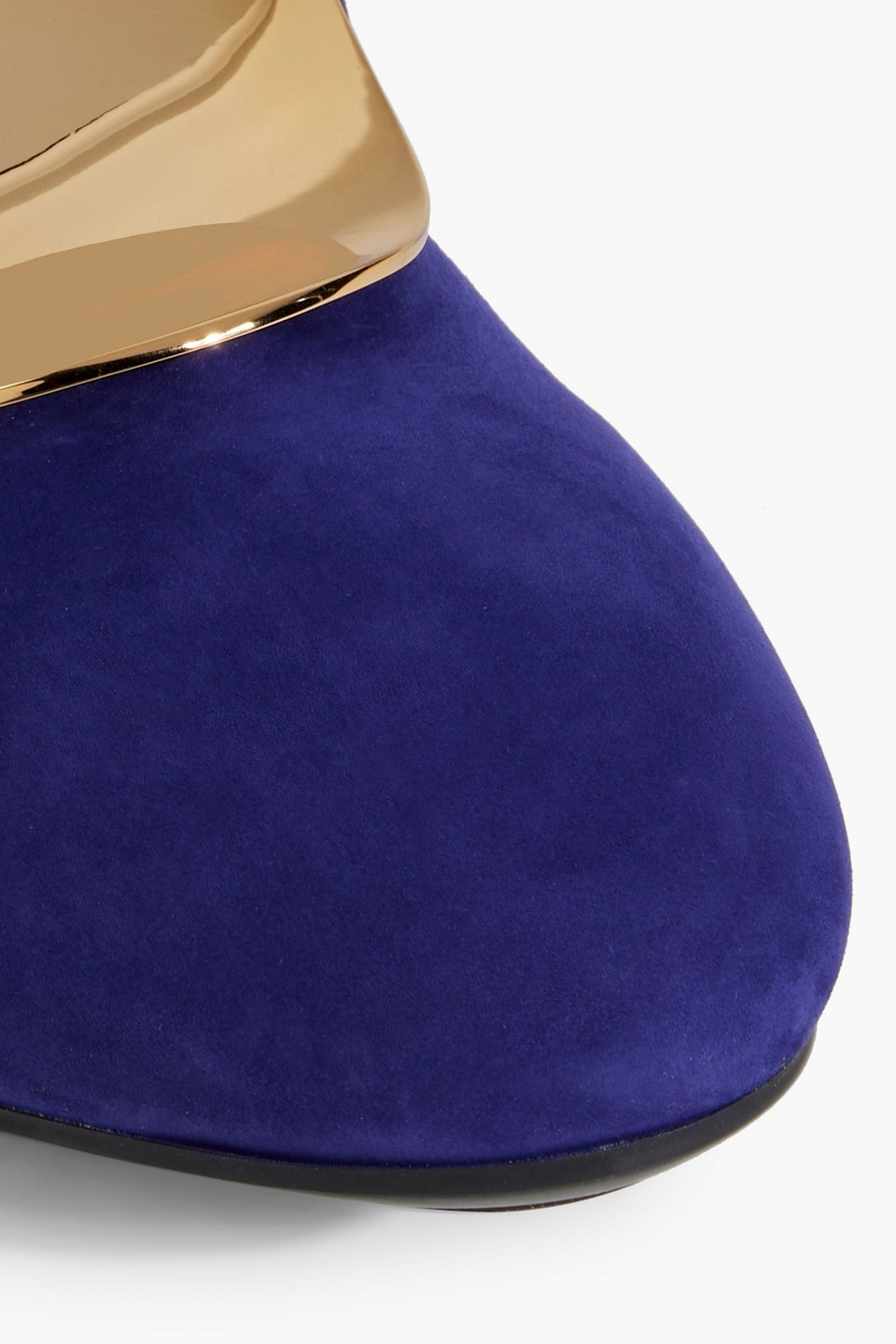 TOD'S EMBELLISHED SUEDE BALLET FLATS