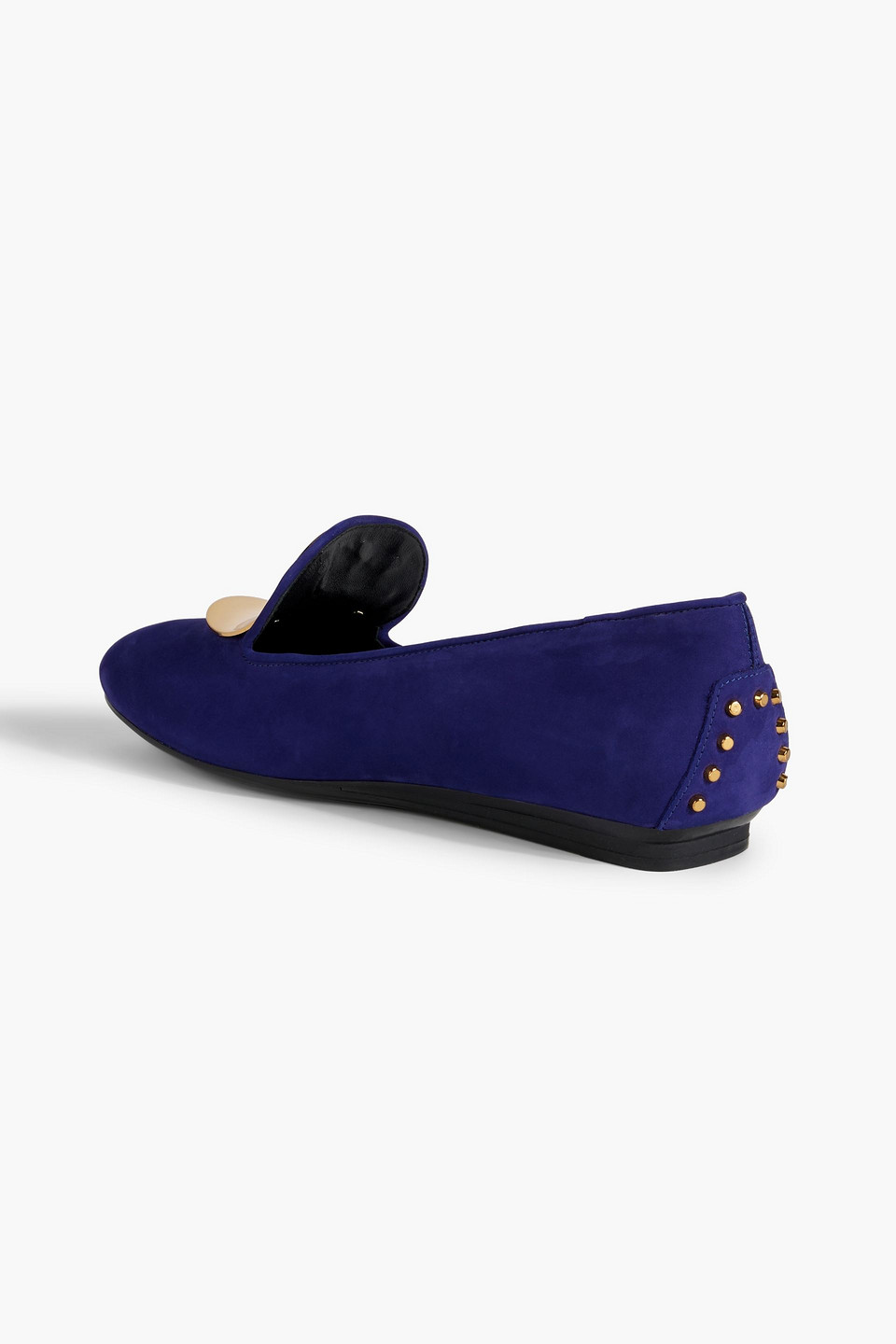 TOD'S EMBELLISHED SUEDE BALLET FLATS