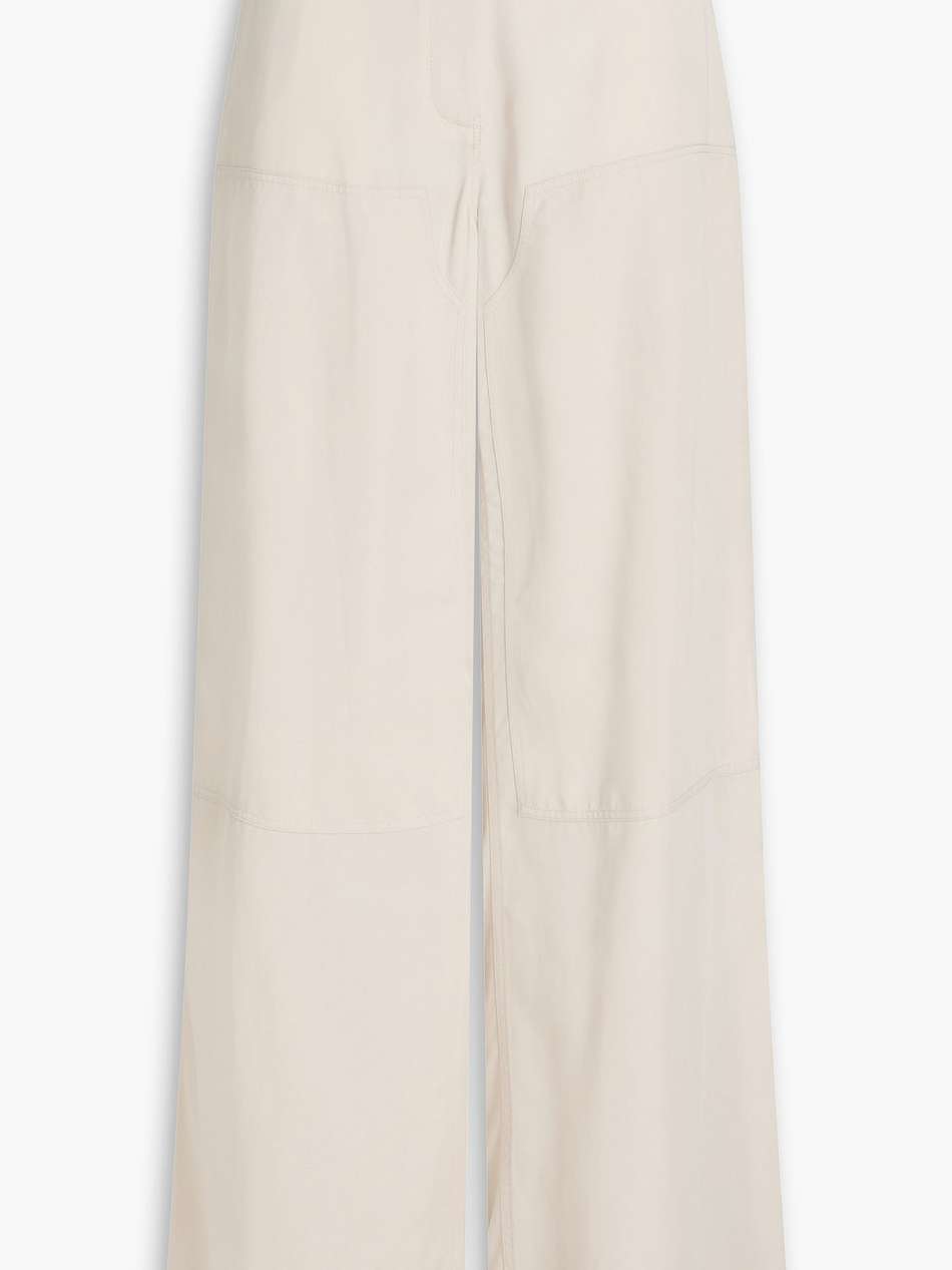 lyocell-twill wide-leg pants