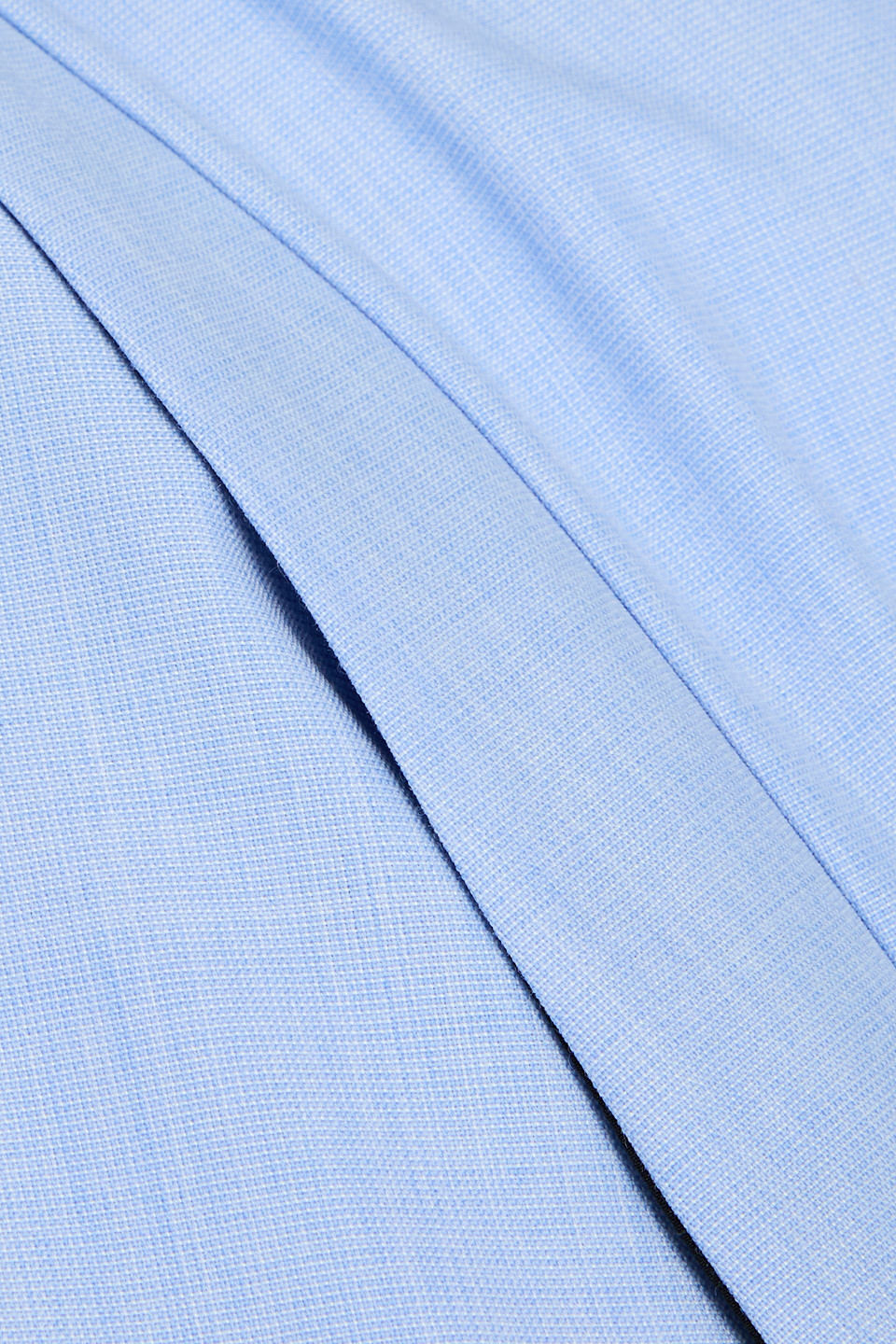 Victoria Beckham Pleated Wool Shirt In Bleu