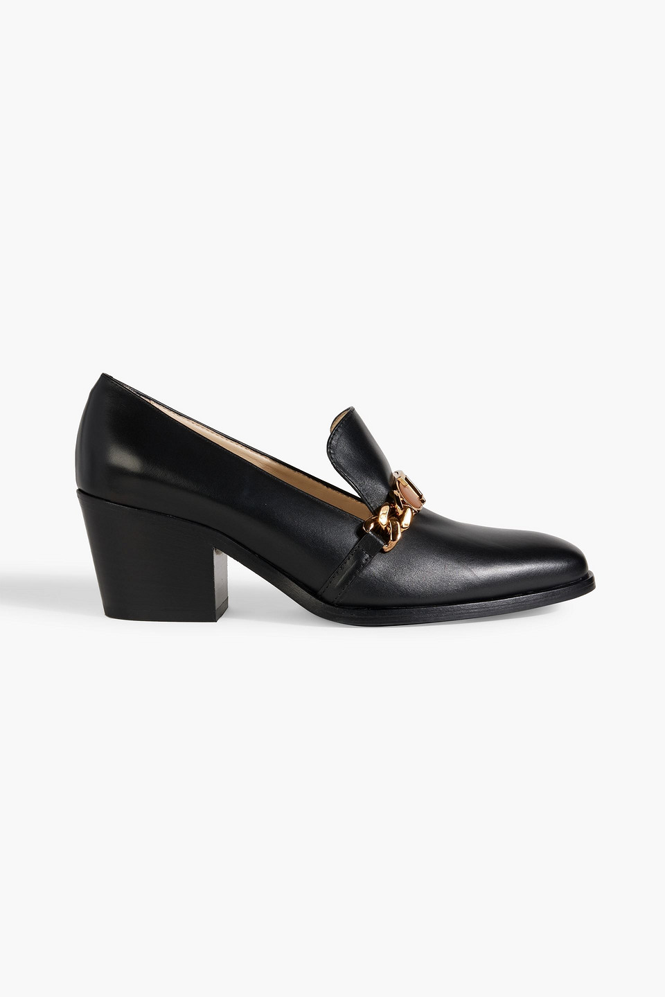 Tod's Chain-embellished Leather Pumps In Black