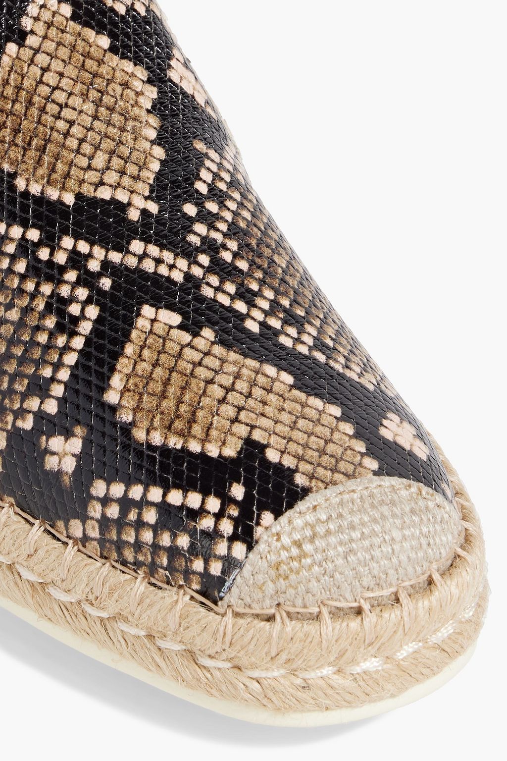 TOD'S Snake-effect leather espadrilles