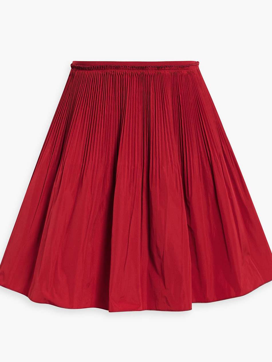pleated taffeta mini skirt