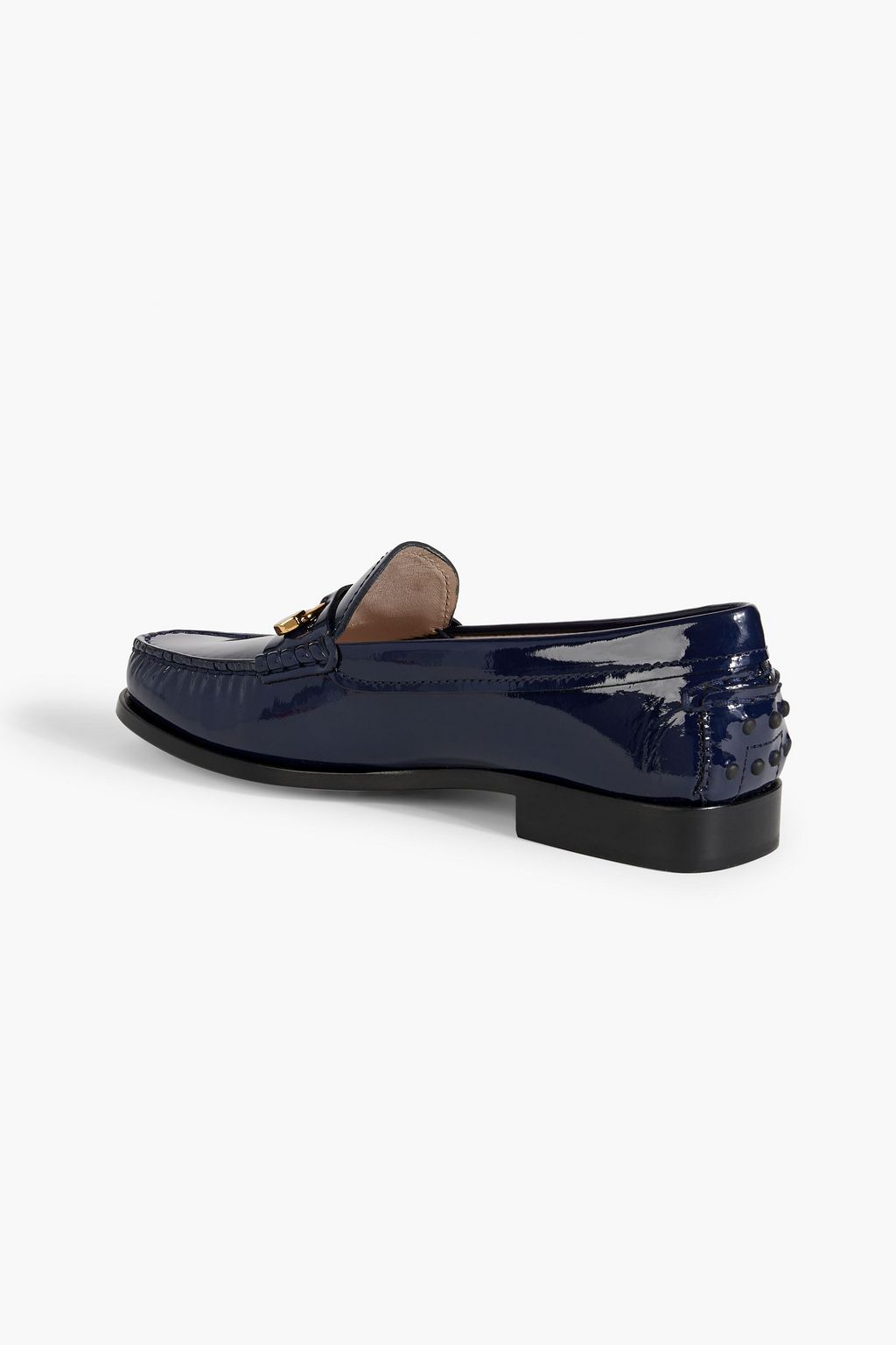 TOD'S Embellished patent-leather loafers