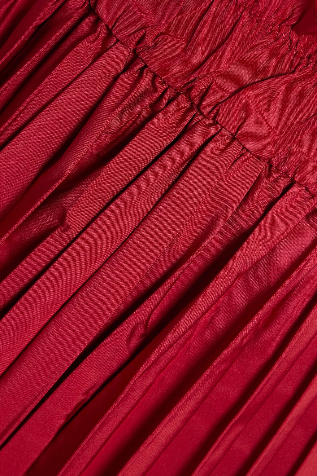 REDVALENTINO Pleated taffeta midi skirt
