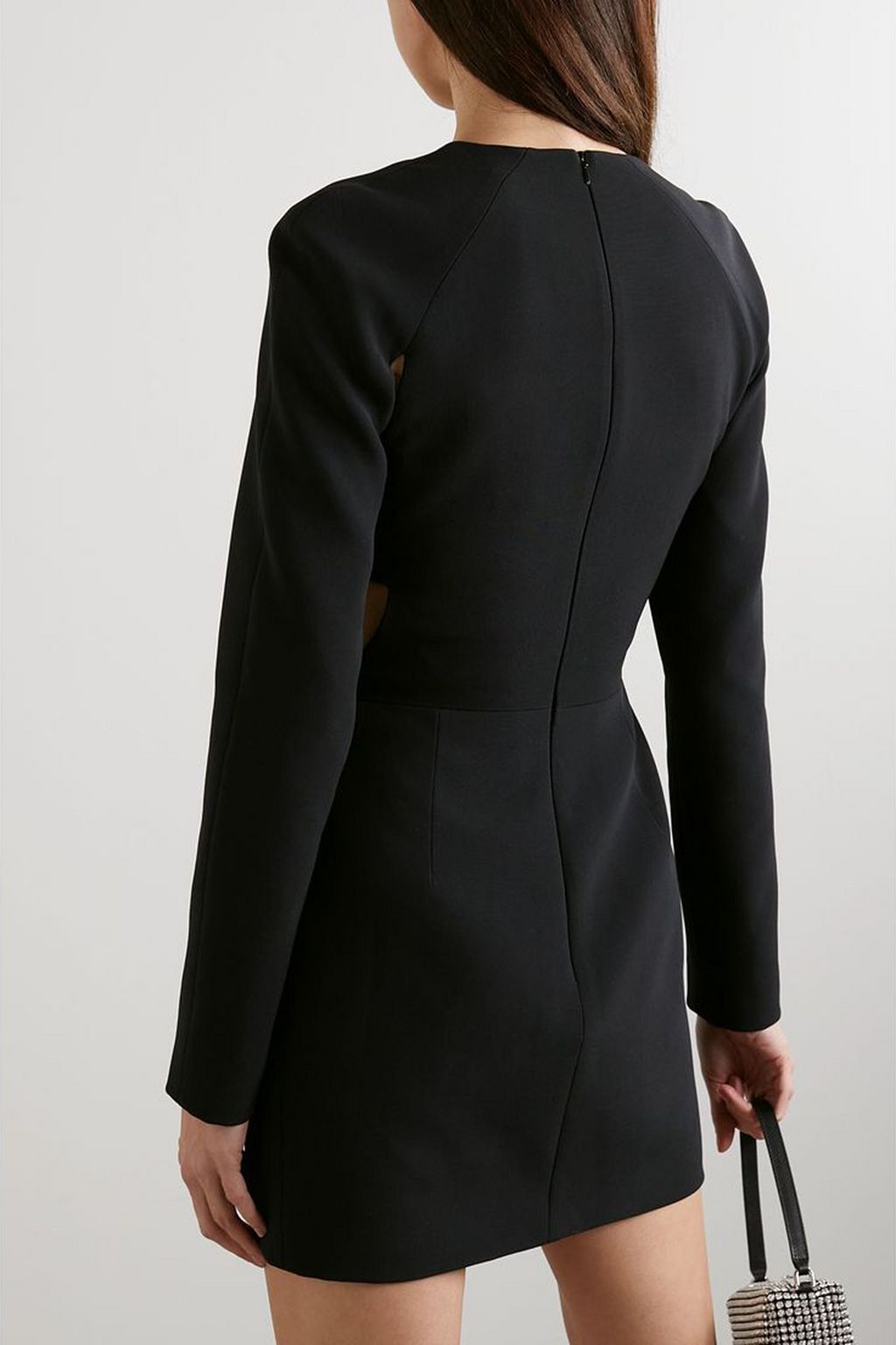 DAVID KOMA Cutout asymmetric jersey mini dress