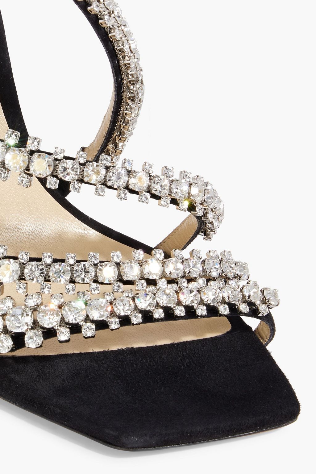 JIMMY CHOO Josefine 100 crystal-embellished suede sandals
