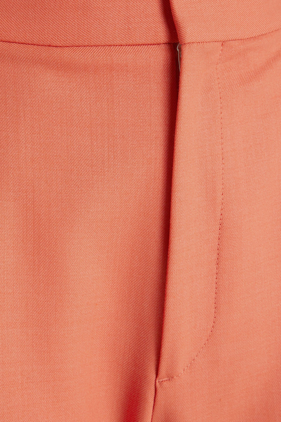 Shop Victoria Beckham Twill Wide-leg Pants In Papayafarben