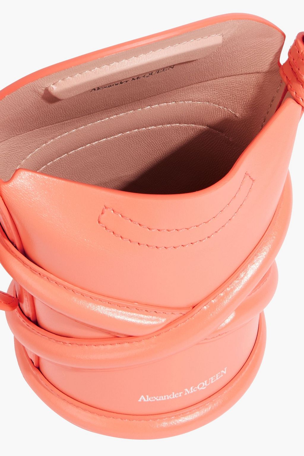 MCQUEEN The Curve micro leather cross-body bag