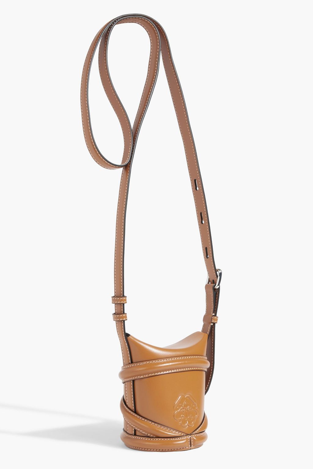 MCQUEEN The Curve micro leather cross-body bag