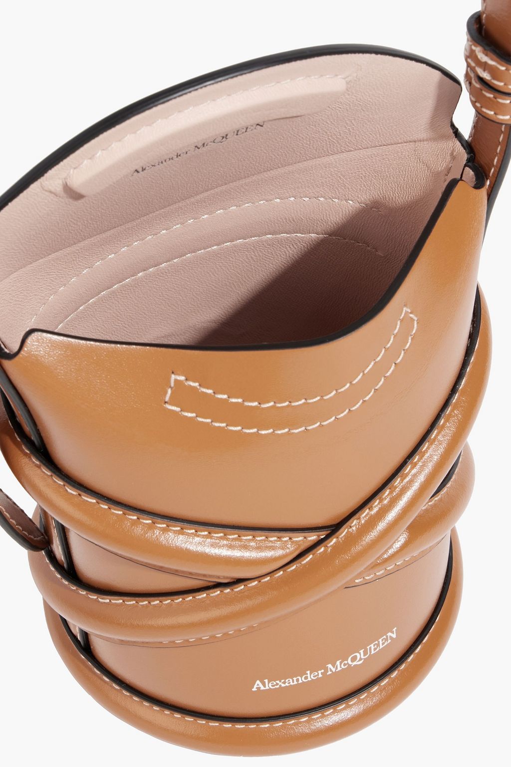 MCQUEEN The Curve micro leather cross-body bag